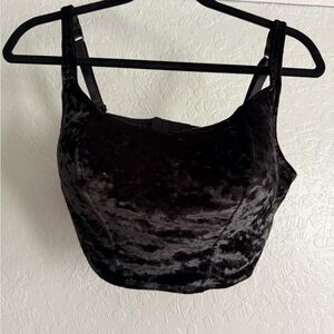 Victoria's Secret Black Velvet Bustier